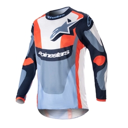 Fluid Agent Motocross T-shirt Night Navy/Hot Orange