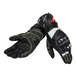 K-Race Kangaroo motorcycle gloves Black/White/Black/White