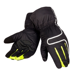 Premium Mini motorcycle glove covers Black/Yellow Fluo